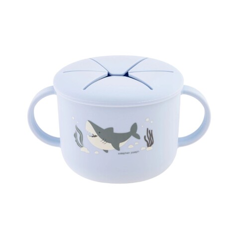 SNACK.SJ Taza De Silicona Para Snacks 6m+ Stephen Joseph - Tiburón