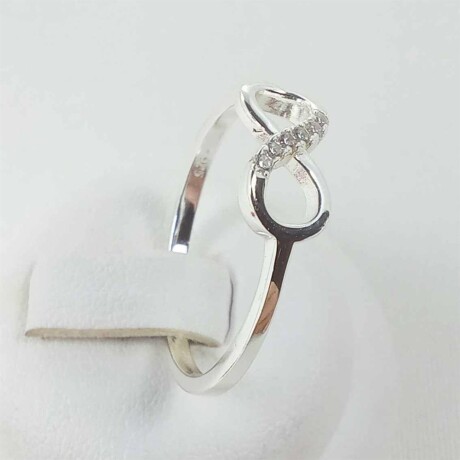 Anillo de plata 925 con circonias. Modelo INFINITO. Anillo de plata 925 con circonias. Modelo INFINITO.