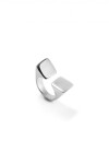 ANILLO BAÑADO EN PLATA DE LEY ACABADO LISO Y FORMA CUADRADA Anillo