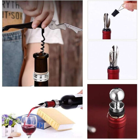 SET DE ACCESORIOS PARA VINO 4 PIEZAS