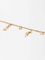 Pulsera Con Perlas De Agua Dulce dorado