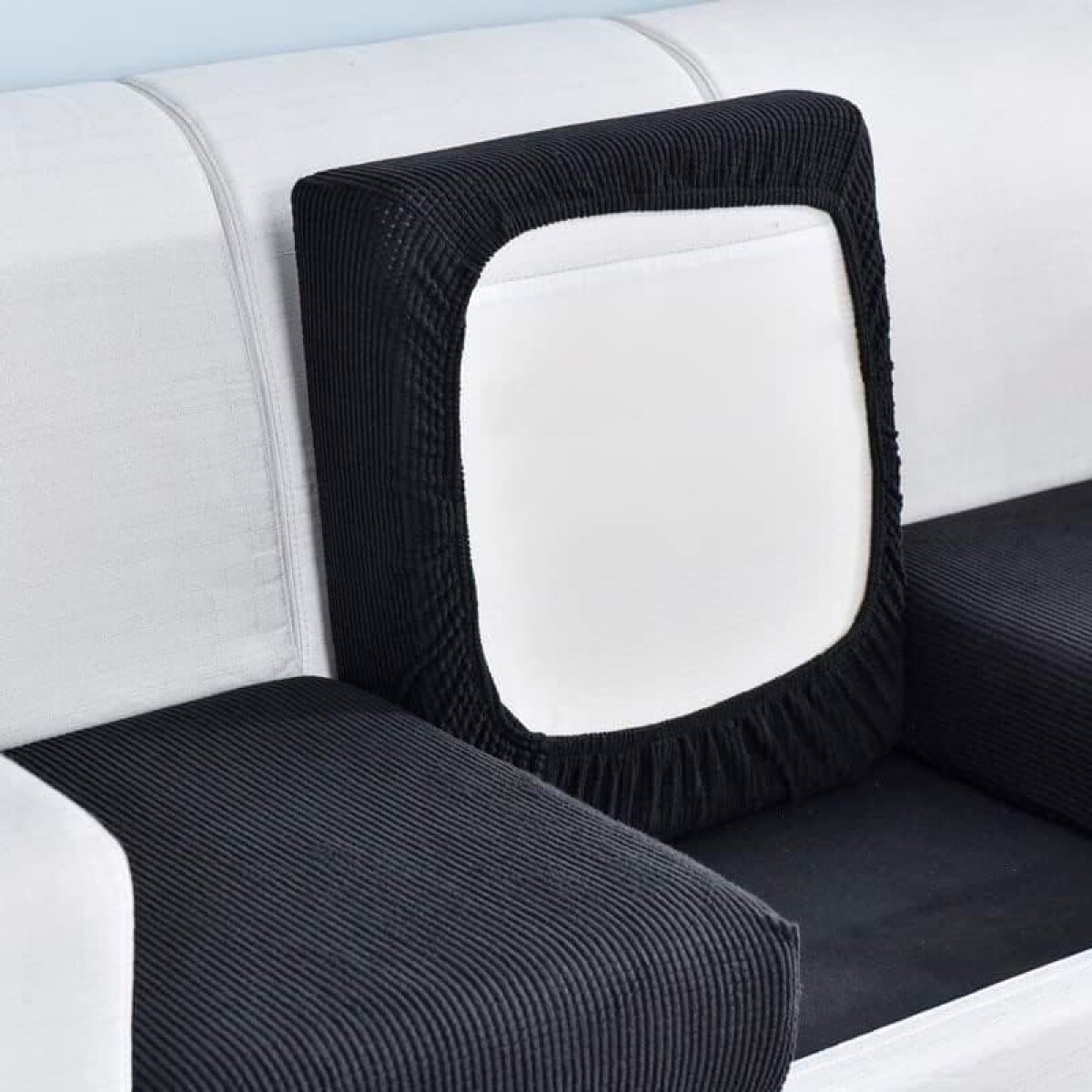 Funda para almohadón de sillón - negro 