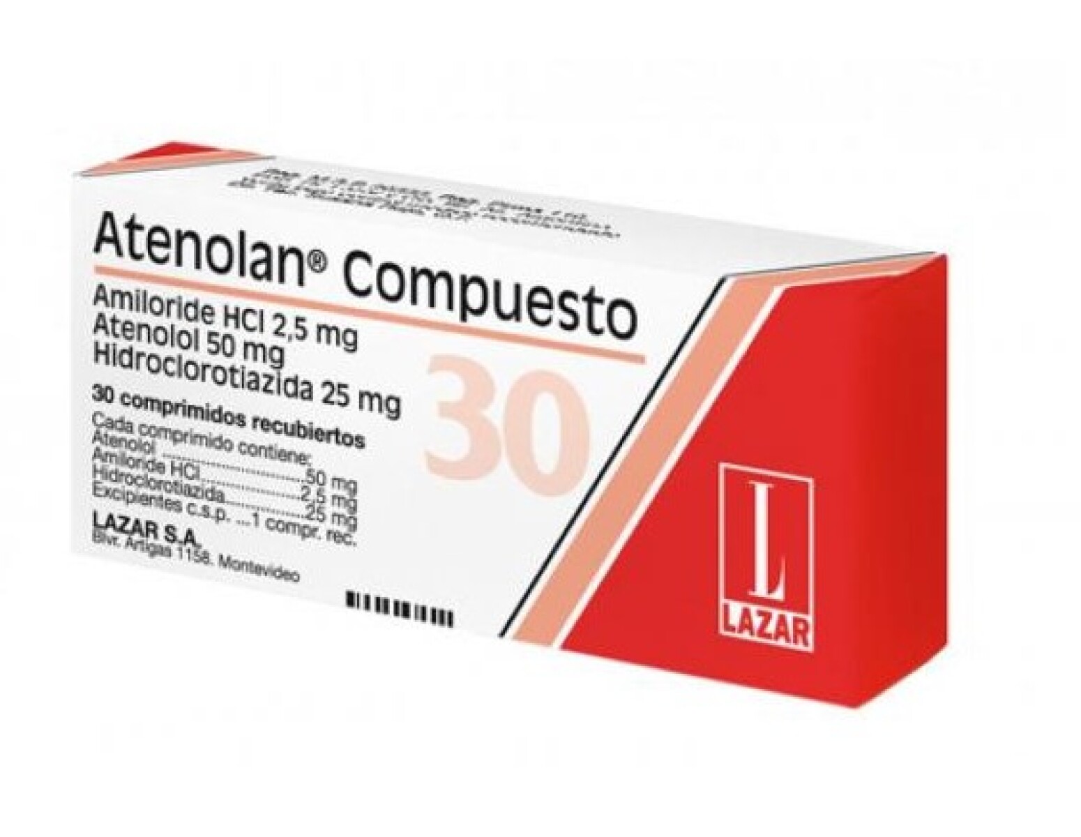Atenolan Compuesto 30 Comprimidos 