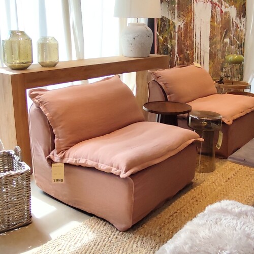 sofa thin, 1 cuerpo, terracota sofa thin, 1 cuerpo, terracota