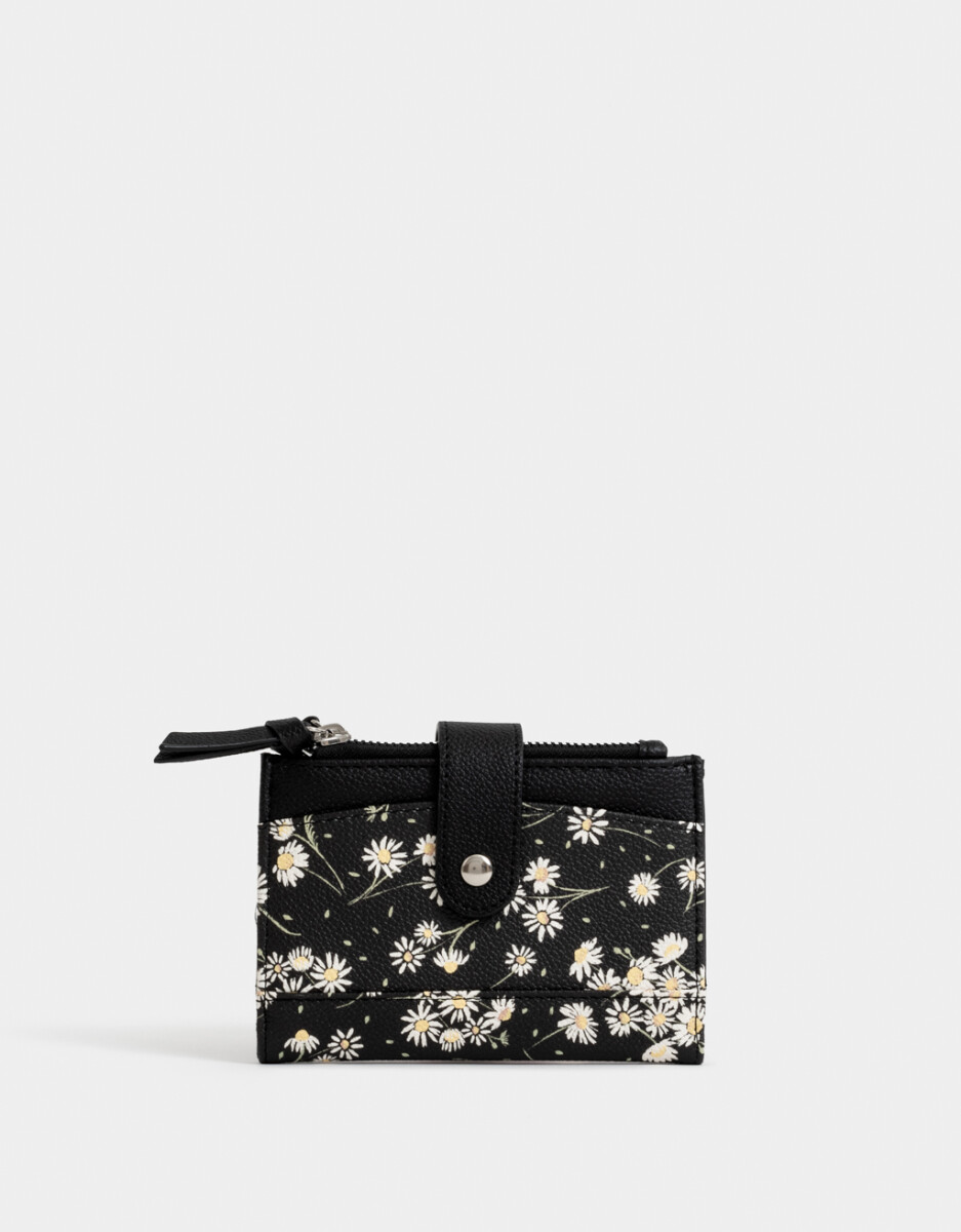 Billetera Cuerina Margaritas 