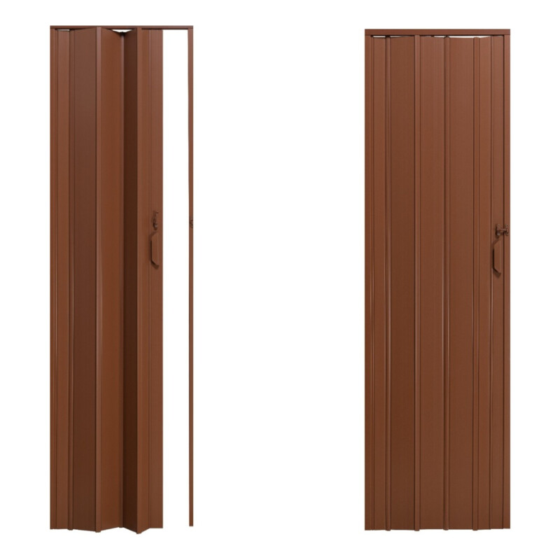 Puerta Pvc Corrediza Plegable Acordeon 210 X 90 Cm Marrón