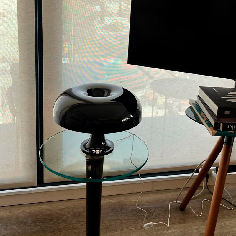 Lampara de mesa retro Mushroom negro