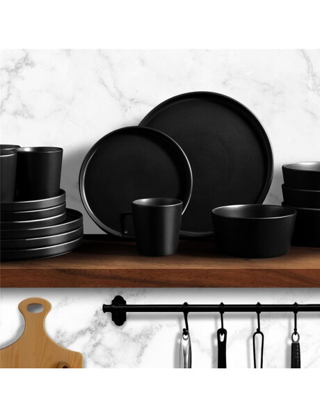 JUEGO VAJILLA 16PCS 26/19/15/325ML NEGRO JUEGO VAJILLA 16PCS 26/19/15/325ML NEGRO