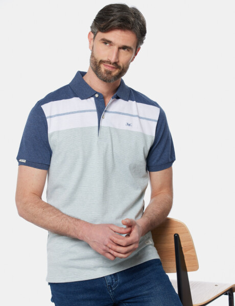 POLO JERSEY RAYADA Azul