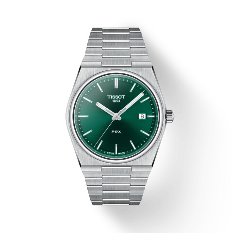Reloj Tissot PRX T1374101109100 40mm color verde Verde