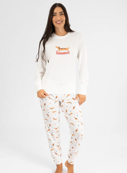 Pijama love dog Beige