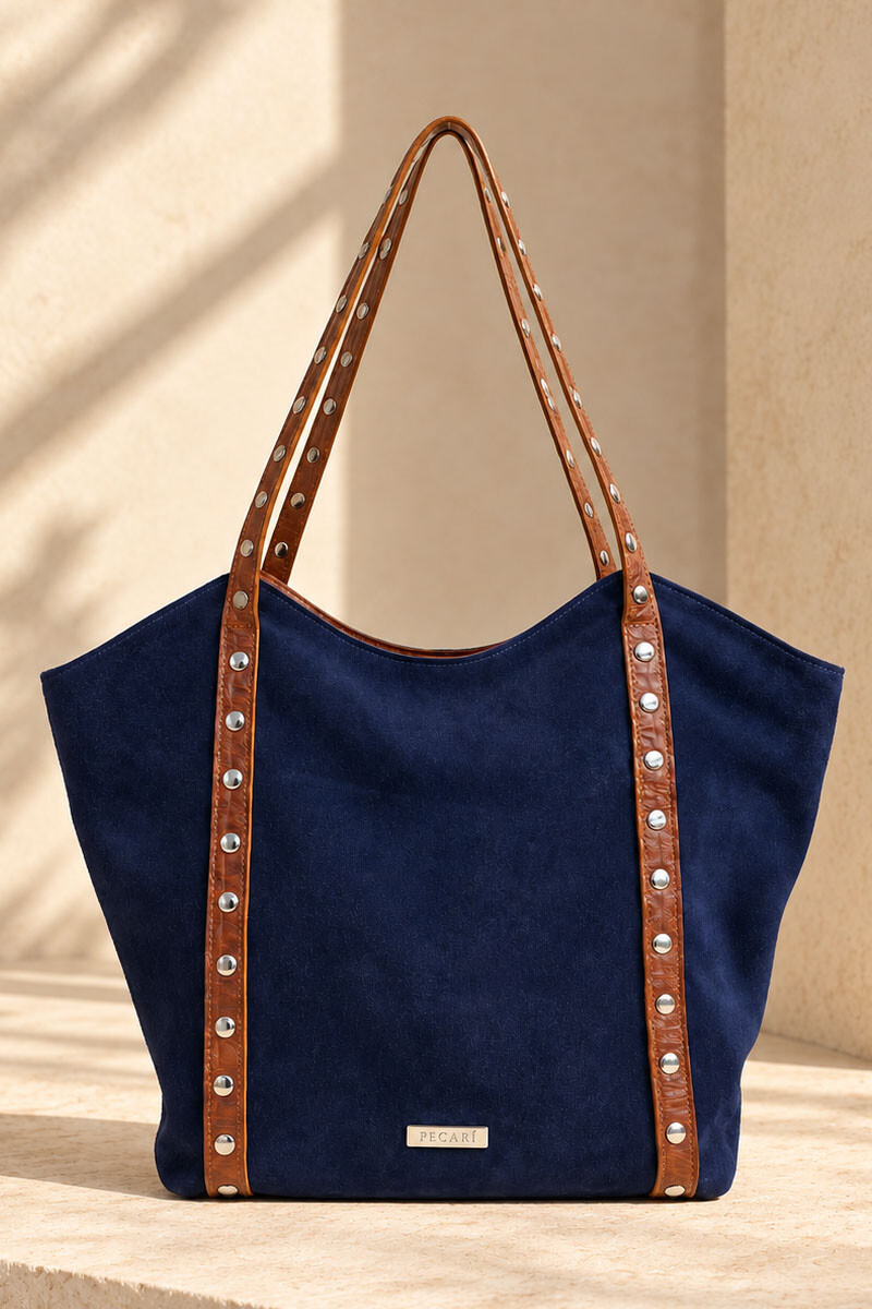 Cartera telma - Azul gamuza 