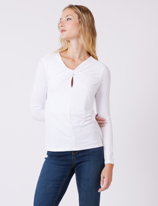 Remera Entrelazada BLANCO