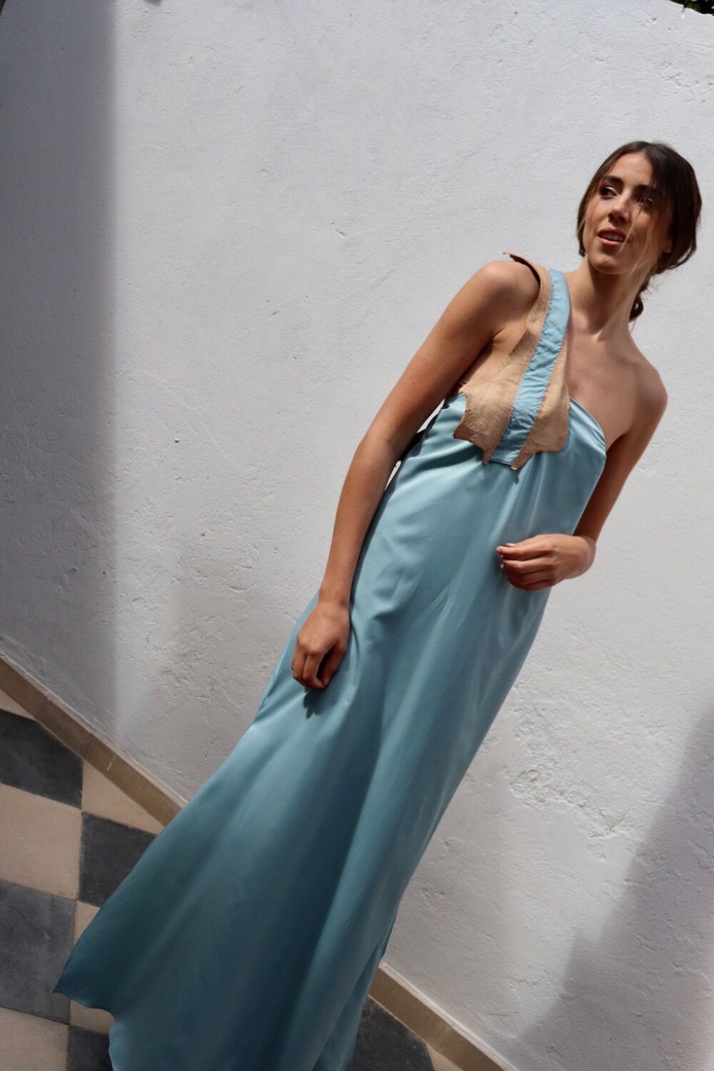 Reptile Dress Celeste/beige