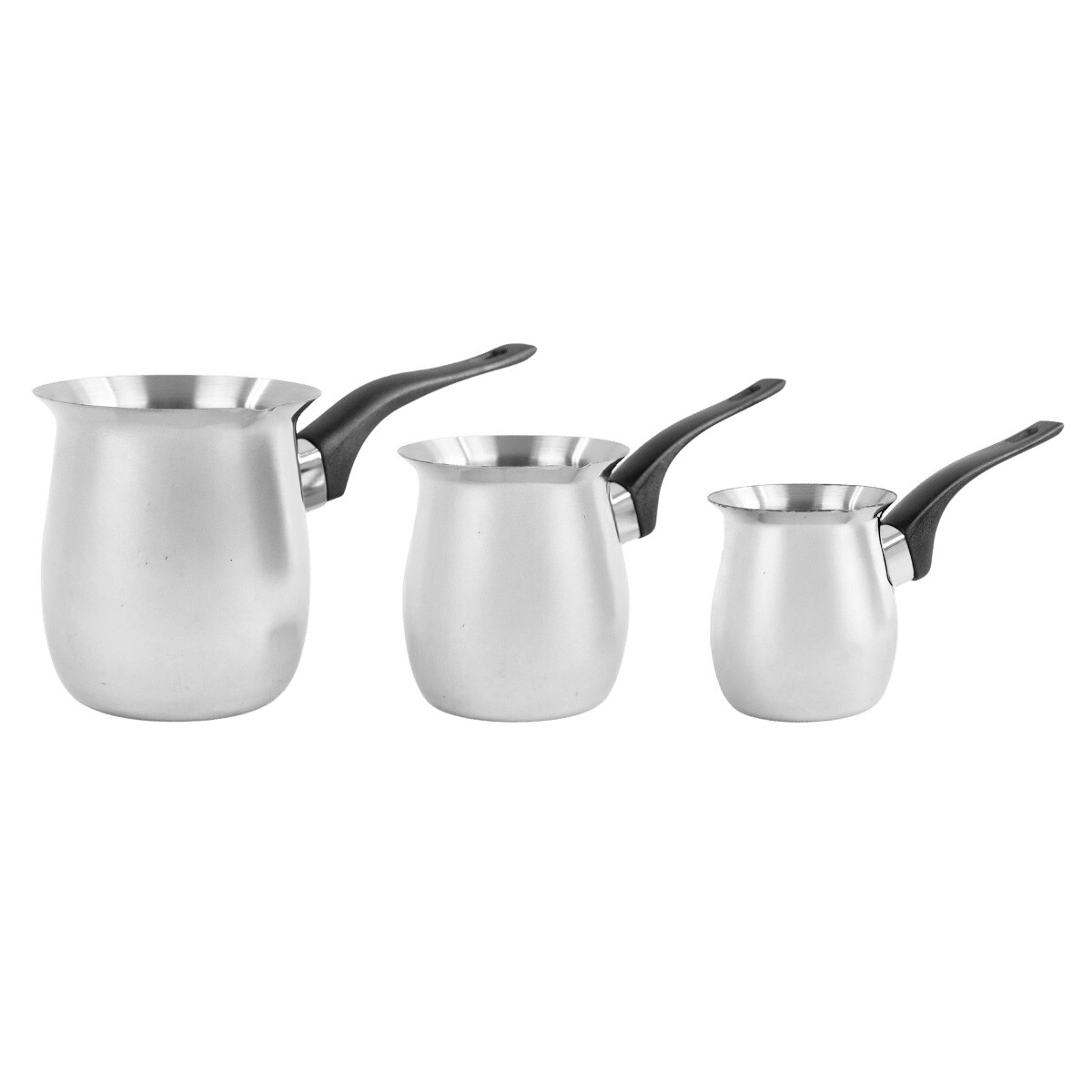 Set de 3 hervidores de acero 