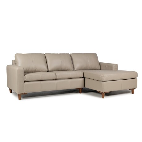 Rinconera Sevilha - Cuero Natural - Chaise Derecho 1011 (Granizo)