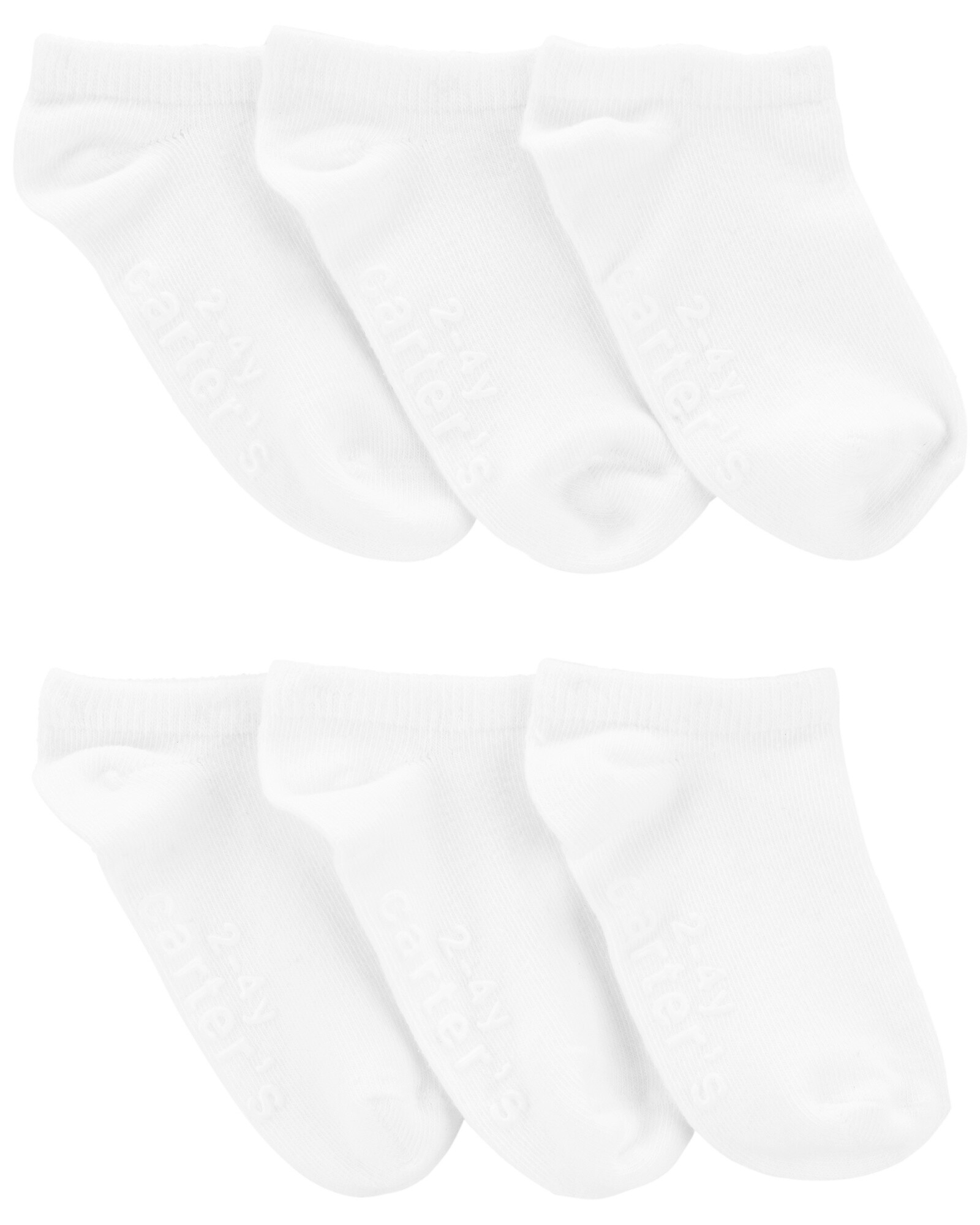 Pack seis pares de medias invisibles de algodón, blancas. Talle 2/4T Pack seis pares de medias invisibles de algodón, blancas. Talle 2/4T