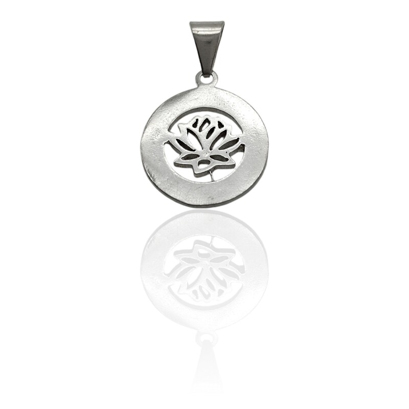 Dije Colgante Flor de Loto-Plata< 925-Sin Piedra-CP3252 Sinpiedra