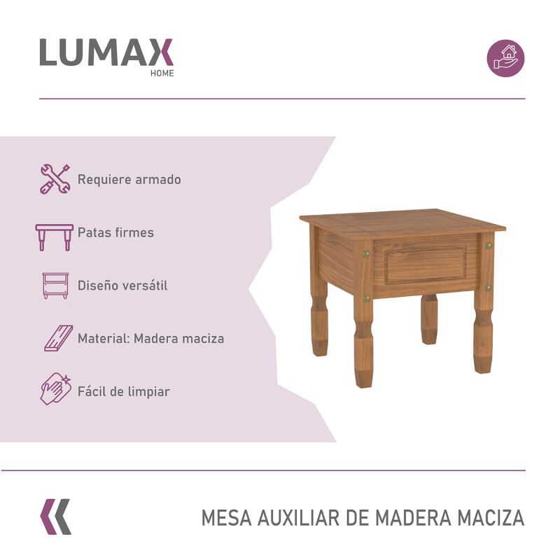 Mesa de Luz de Madera Maciza Mesa de Luz de Madera Maciza