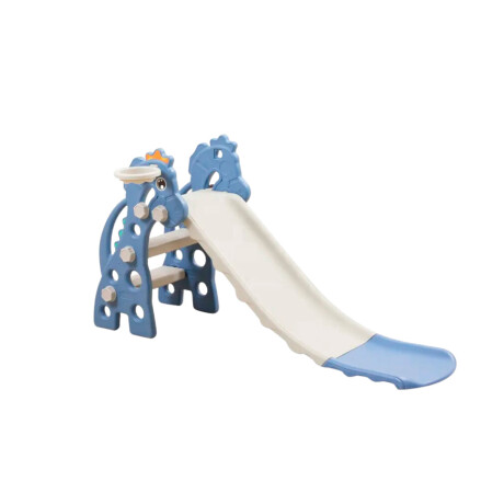 Tobogán Infantil Plástico Plegable Con Extensión Azul/Gris