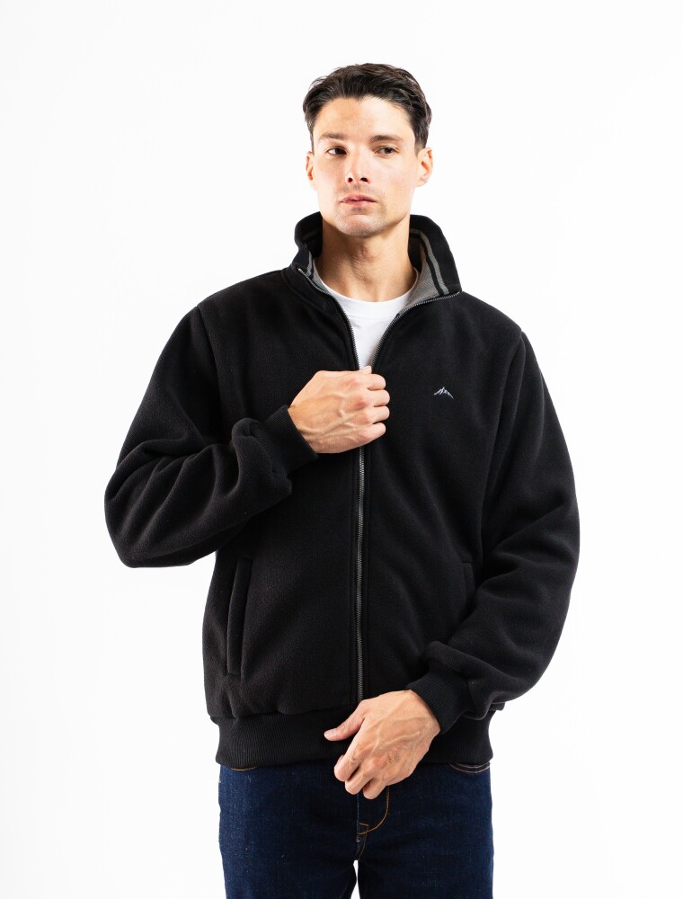 Campera de Polar Argentina Negro/Gris Oscuro