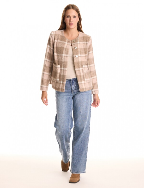 Chaqueta Cuadros TOSTADO/MULTI