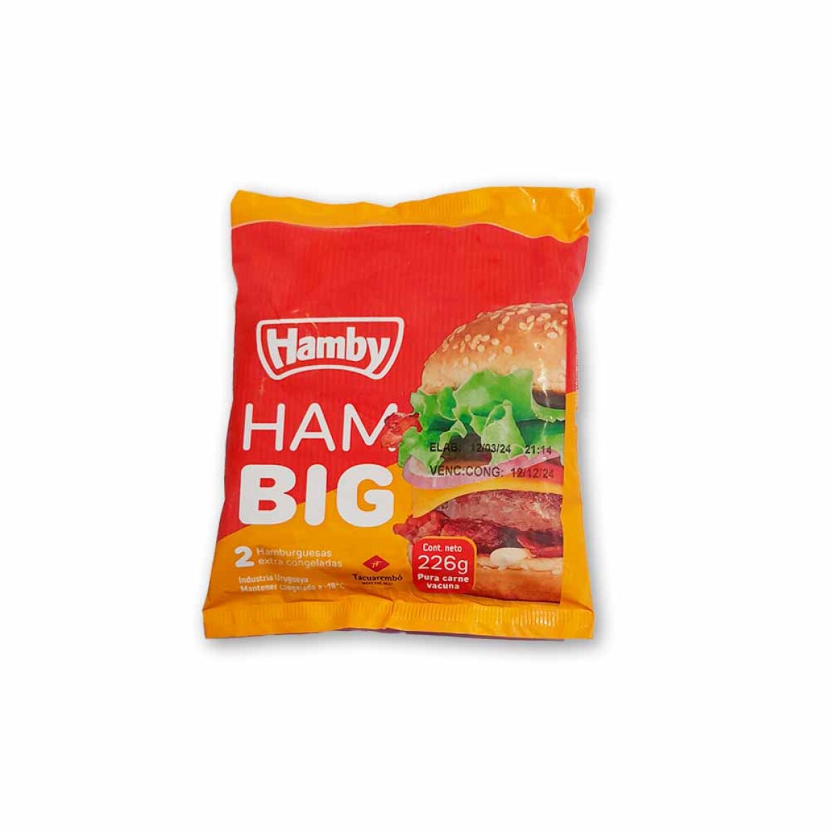 Hamburguesa Hamby Big X 2 Unid. 113 Grs 