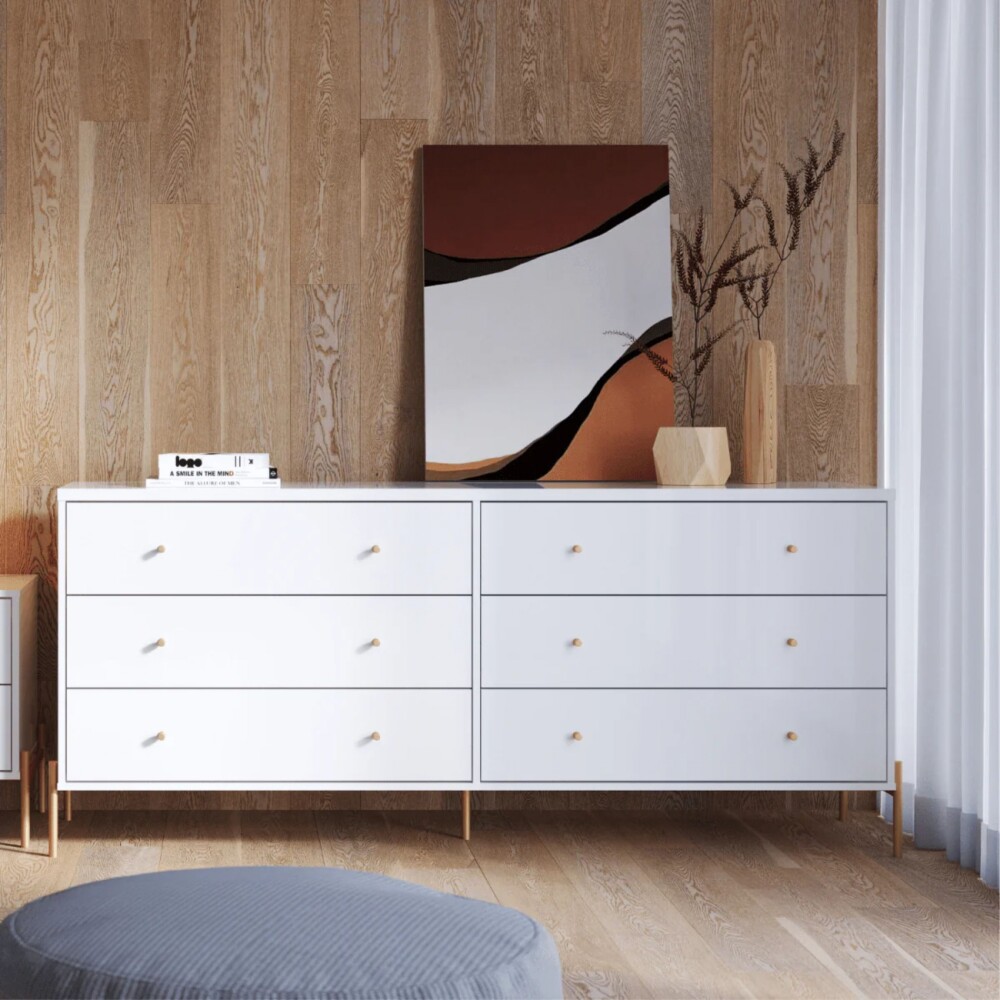 Cómoda Aparador Jasper 1.82 White Gloss Gold