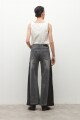 Jean wide leg Ada bicolor gris oscuro