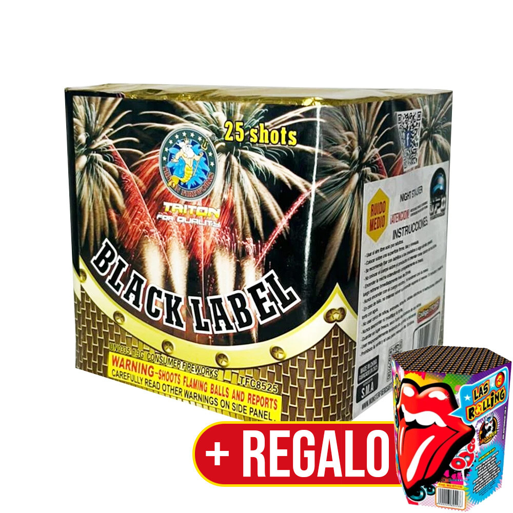 TORTA UFO BLACK LABEL MAGIC SHOT 25T + REGALO ROLLING 3 / 7 TIROS TORTA UFO BLACK LABEL MAGIC SHOT 25T + REGALO ROLLING 3 / 7 TIROS