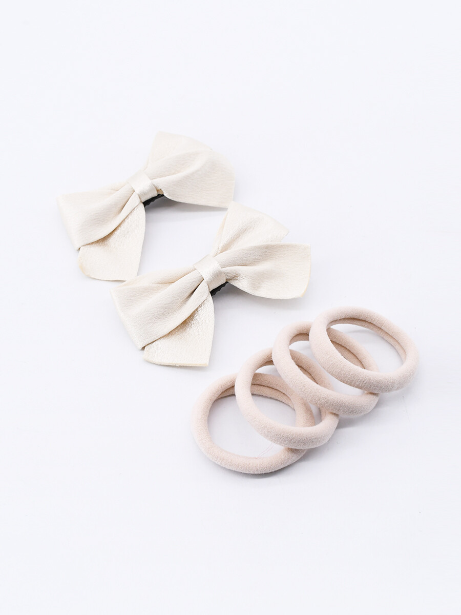 SET COLEROS Y BROCHES - BEIGE 