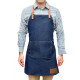 Delantal De Jean Azul Unisex, Cocinar, Multiuso. Azul