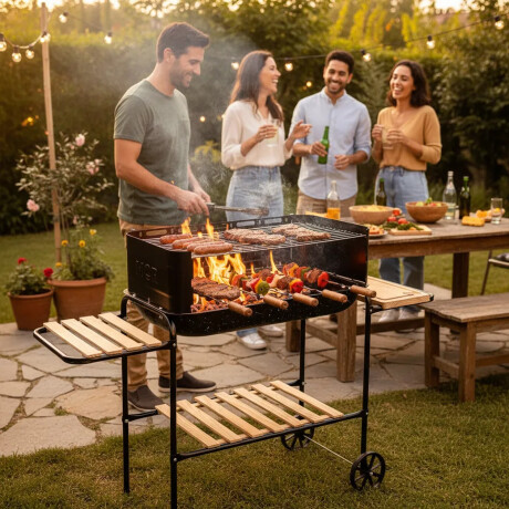 Parrillero Parrilla Portatil Mor Portatil Liviano Rodeiro Negro