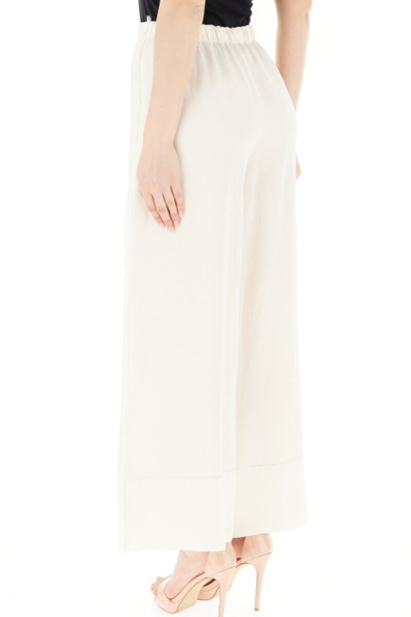 Pantalón ancho Manteca