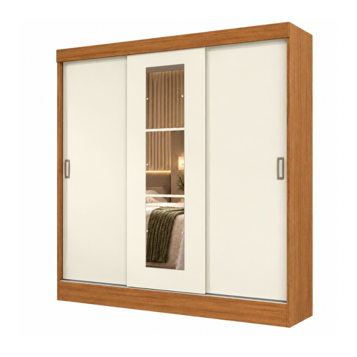 Ropero Movelmax San Marino 3 Puertas Cinamomo Off White 