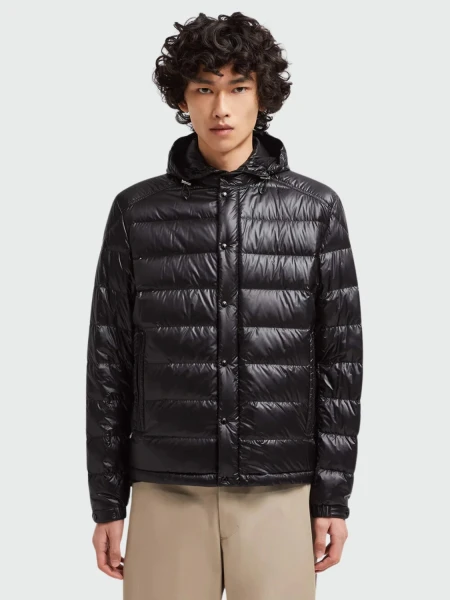 Moncler - Plumífero corto con capucha Gliere Negro