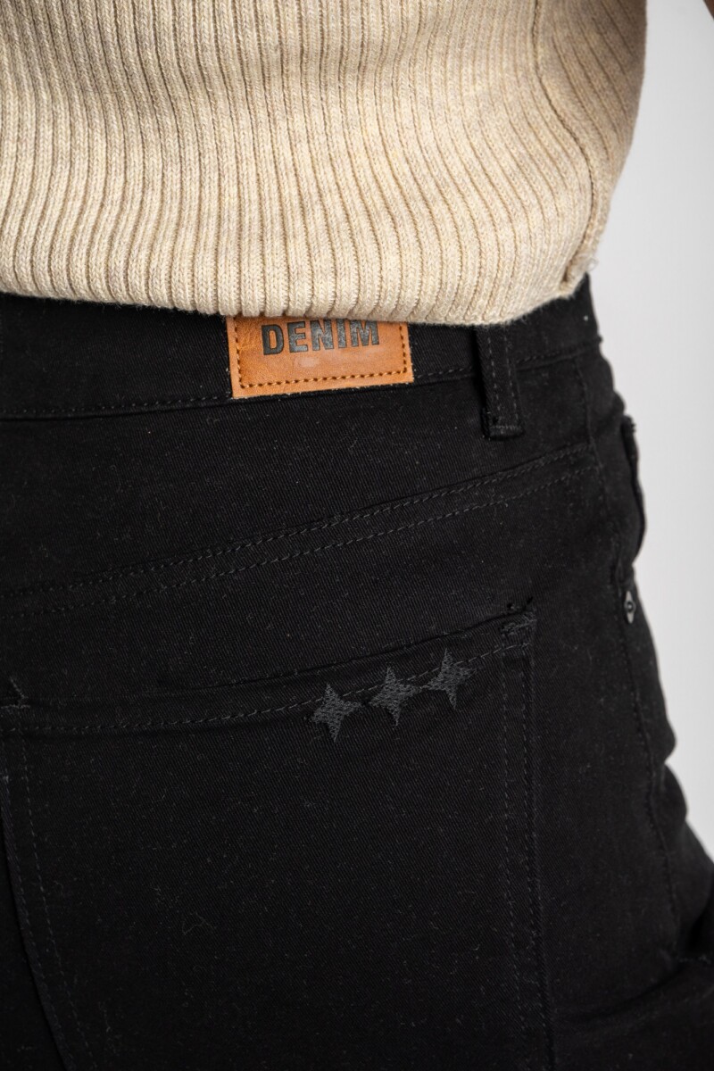 Jean Flared Wide Leg Negro