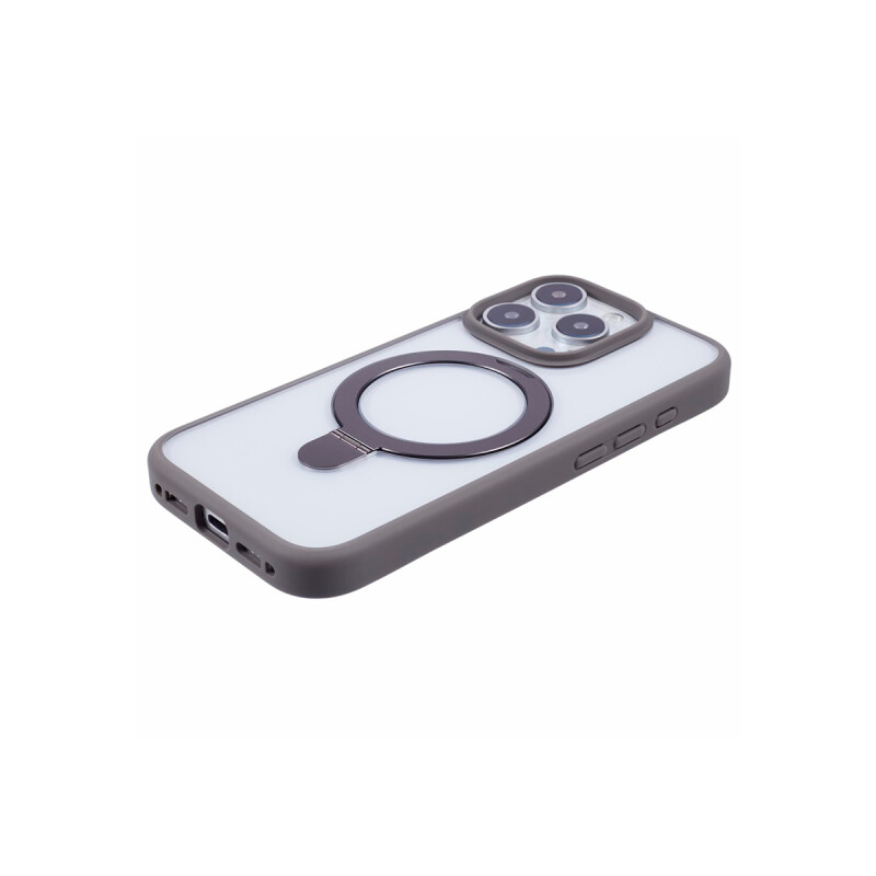 Protector para iPhone 16 Pro Max soporte color gris Protector Para Iphone 16 Pro Max Soporte Color Gris