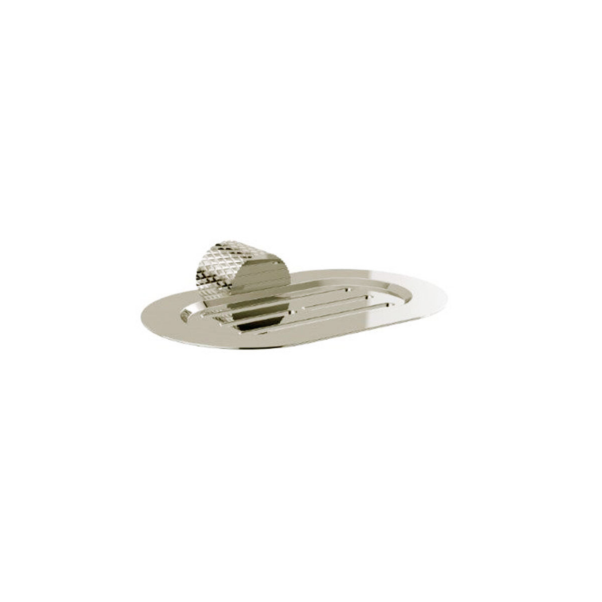 Jabonera De Metal Linea Signature Color Gris Brushed Nickel 