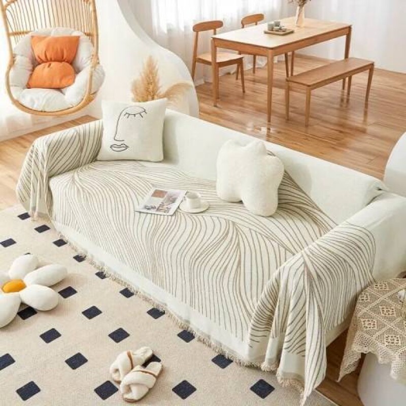 Manta para sillón y cama con diseños marrón 180 x 280 cm