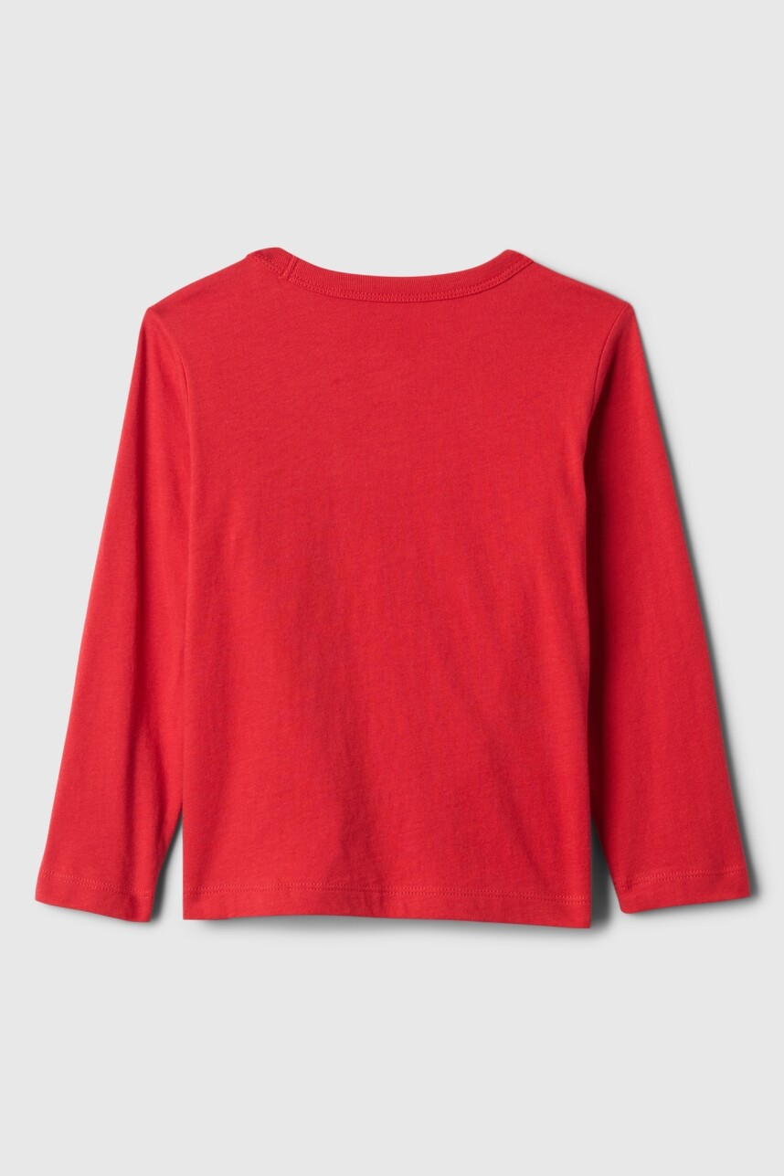 Remera Gráfico Manga Larga Toddler Niño Modern Red