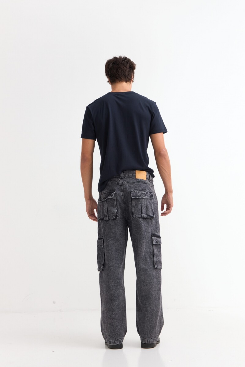 Jean baggy cargo NEGRO