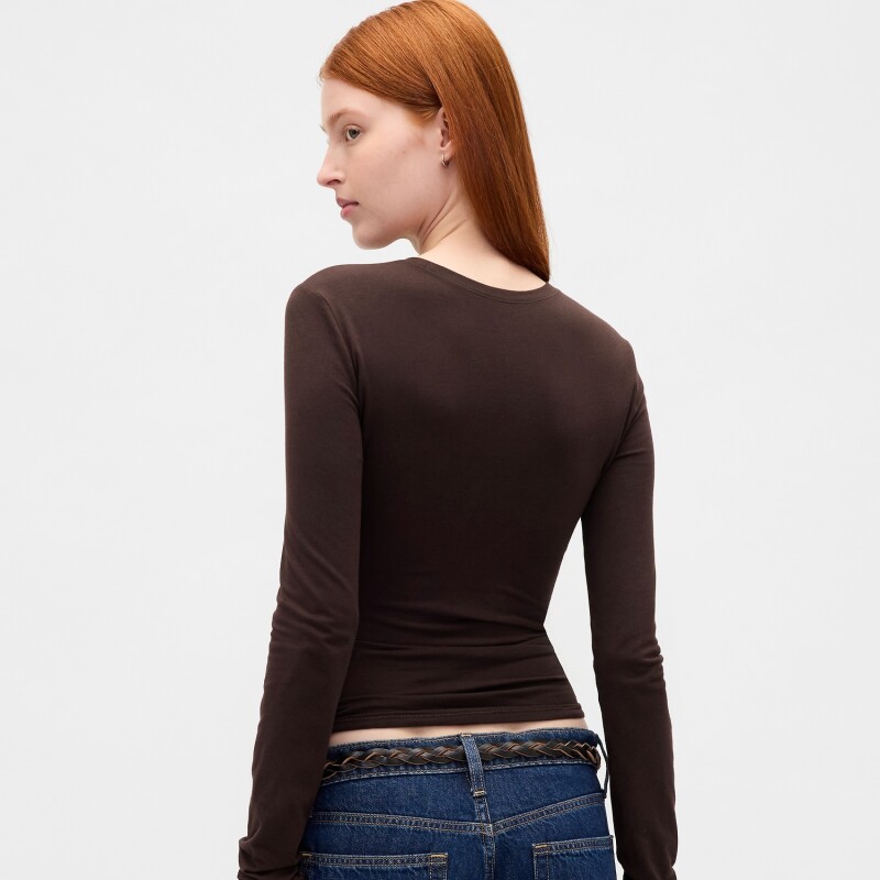 LS CLOSEKNIT CREW - 23 1/2 TERRA BROWN V2