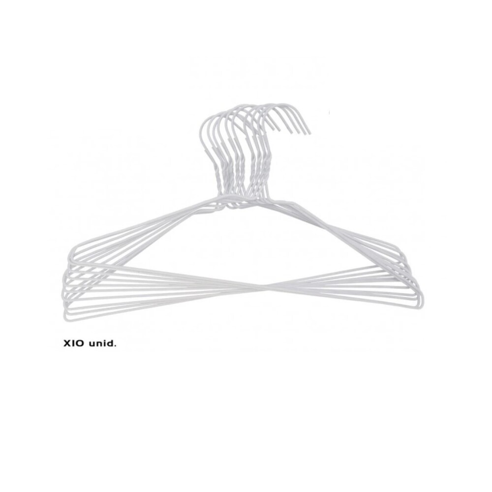 Percha Metal x10 Blanca 40X21Cm PERCHA METAL X10 BLANCA 40X21CM