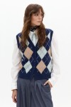Chaleco Frank en Blend de Lana Navy Diamond - $ 7.500