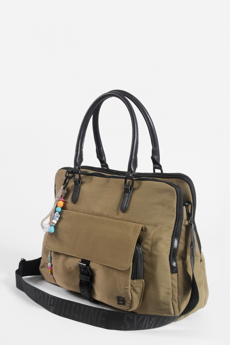 Briefcase con llavero verde