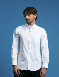 012487 CAMISA HARRINGTON LABEL Blanco