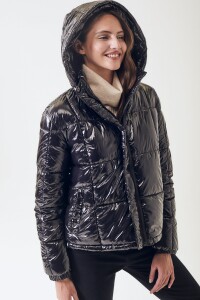 Campera Engomada Water Repellent Negro