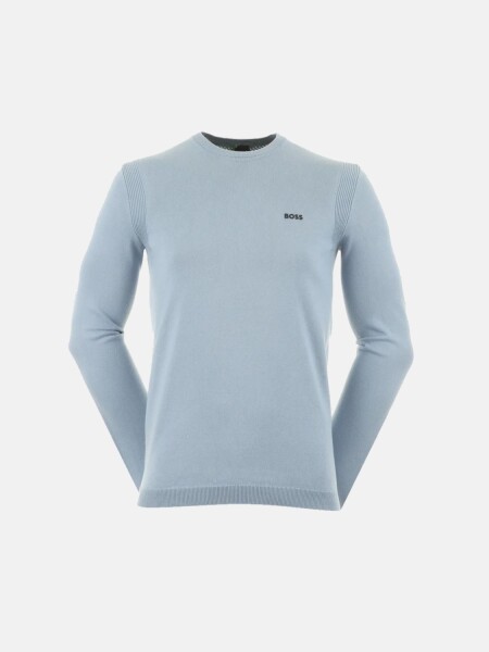 BOSS -Buzo de punto con cuello a la base, regular fit , EVER-X Celeste