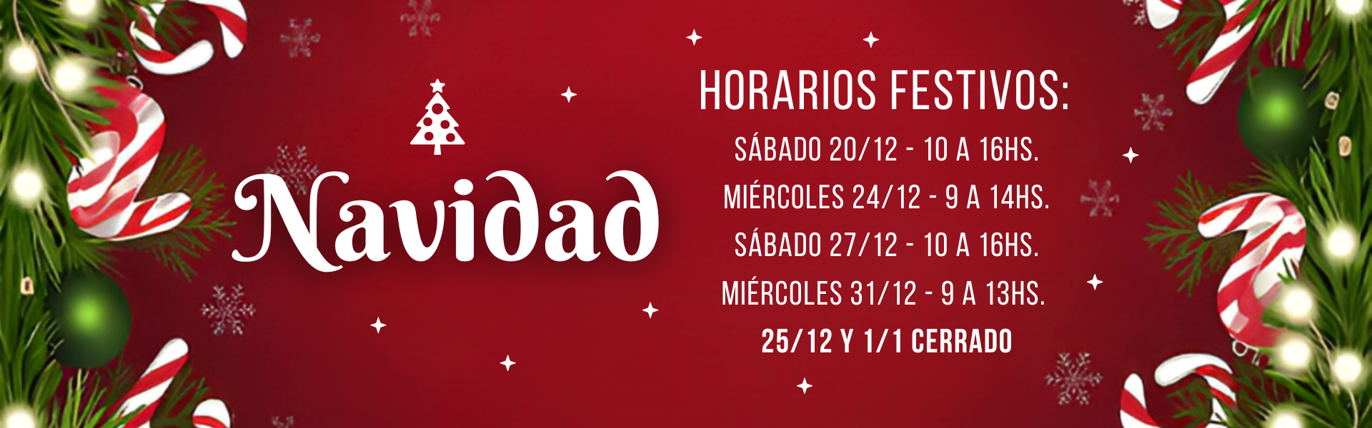 Horarios festivos